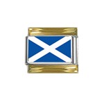 Scotish Flag Scotland Gold Trim Italian Charm (9mm)