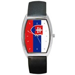 Slovakian Flag Slovakia Barrel Style Metal Watch