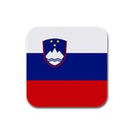 Slovenian Flag Slovenia Rubber Square Coaster (4 pack)