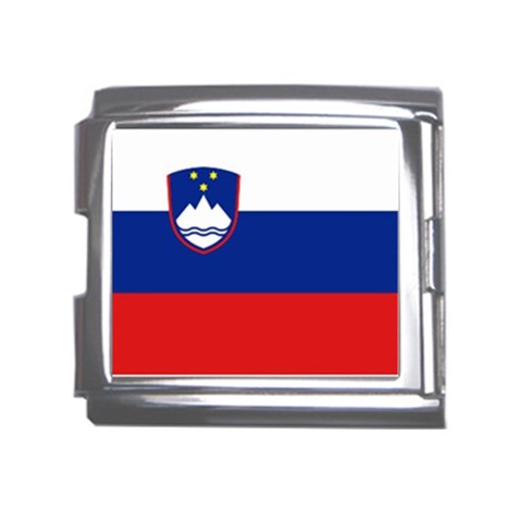 Slovenian Flag Slovenia Mega Link Italian Charm (18mm) from ArtsNow.com Front