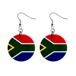 South African Flag South Africa 1  Button Earrings