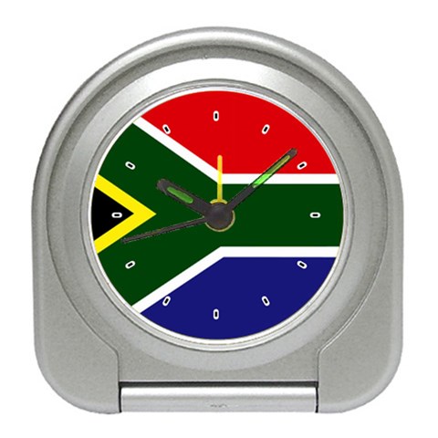 South African Flag South Africa Travel Alarm Clock from ArtsNow.com Front