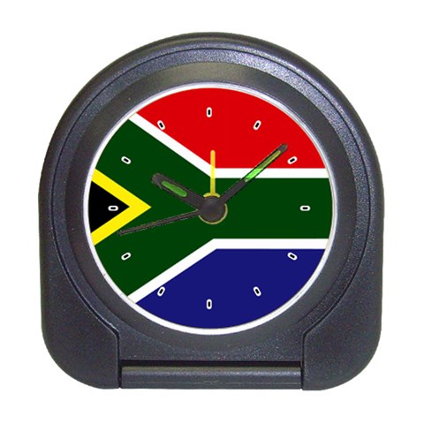 South African Flag South Africa Travel Alarm Clock from ArtsNow.com Front