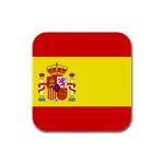 Spainish Flag Spain Rubber Square Coaster (4 pack)