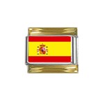 Spainish Flag Spain Gold Trim Italian Charm (9mm)