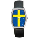 Swedish Flag Sweden Barrel Style Metal Watch