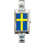 Swedish Flag Sweden Rectangular Italian Charm Watch