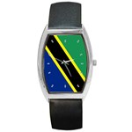 Tanzanian Flag Tanzania Barrel Style Metal Watch