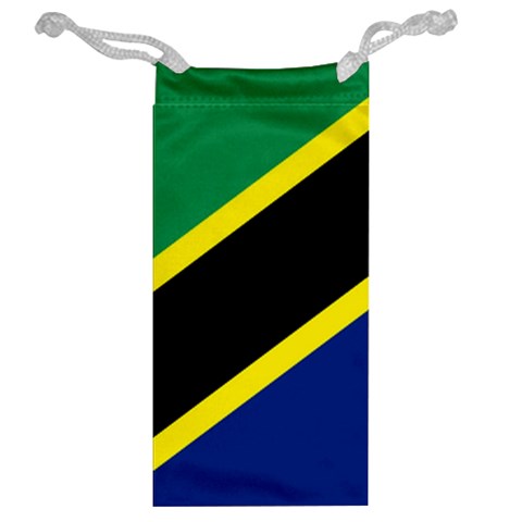 Tanzanian Flag Tanzania Jewelry Bag from ArtsNow.com Back