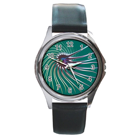 Flagellum Round Metal Watch from ArtsNow.com Front