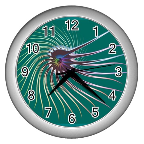 Flagellum Wall Clock (Silver) from ArtsNow.com Front