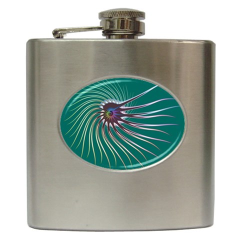 Flagellum Hip Flask (6 oz) from ArtsNow.com Front