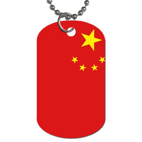 Chinese Flag China Dog Tag (One Side) from ArtsNow.com Front