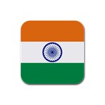 Indian Flag India Rubber Square Coaster (4 pack)