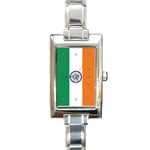 Indian Flag India Rectangular Italian Charm Watch