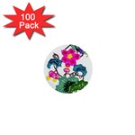 Flower/花 1  Mini Button (100 pack) 