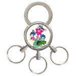 Flower/花 3-Ring Key Chain