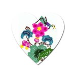 Flower/花 Magnet (Heart)