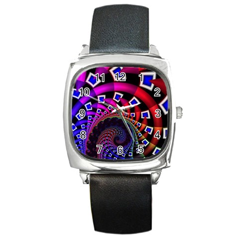 Rocket  Square Metal Watch from ArtsNow.com Front