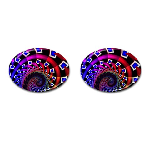 Rocket  Cufflinks (Oval) from ArtsNow.com Front(Pair)