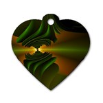 Contact Dog Tag Heart (One Side)