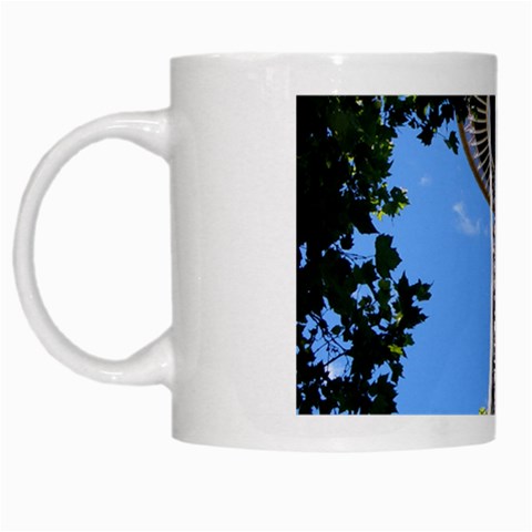 Space Needle White Mug from ArtsNow.com Left