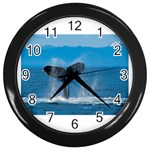 Humpback Whale Wall Clock (Black)