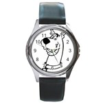 Dog Round Metal Watch