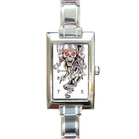 cartoon Rectangular Italian Charm Watch from ArtsNow.com Front