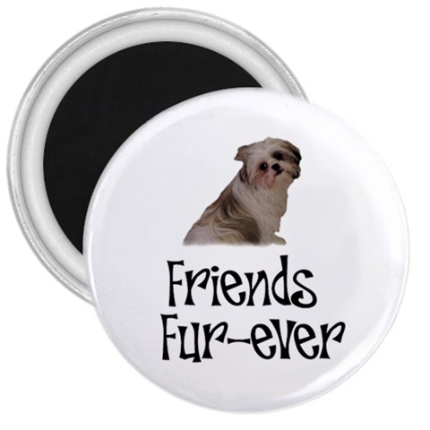 Shih Tzu friends 3  Magnet from ArtsNow.com Front