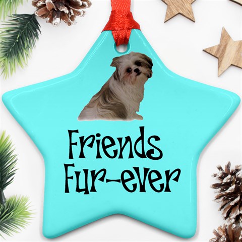 Shih Tzu friends Ornament (Star) from ArtsNow.com Front