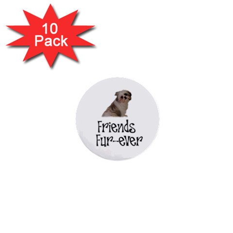 Shih Tzu friends 1  Mini Button (10 pack)  from ArtsNow.com Front