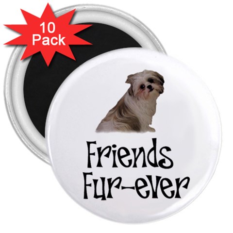 Shih Tzu friends 3  Magnet (10 pack) from ArtsNow.com Front