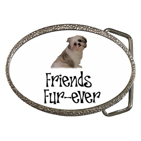 Shih Tzu friends Belt Buckle from ArtsNow.com Front