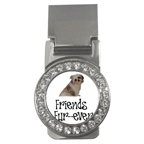 Shih Tzu friends Money Clip (CZ) from ArtsNow.com Front