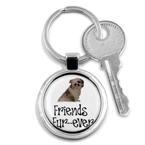 Shih Tzu friends Key Chain (Round) from ArtsNow.com Front