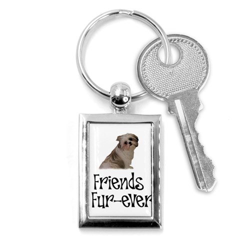 Shih Tzu friends Key Chain (Rectangle) from ArtsNow.com Front