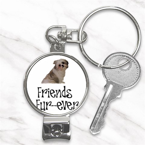 Shih Tzu friends Nail Clippers Key Chain from ArtsNow.com Front