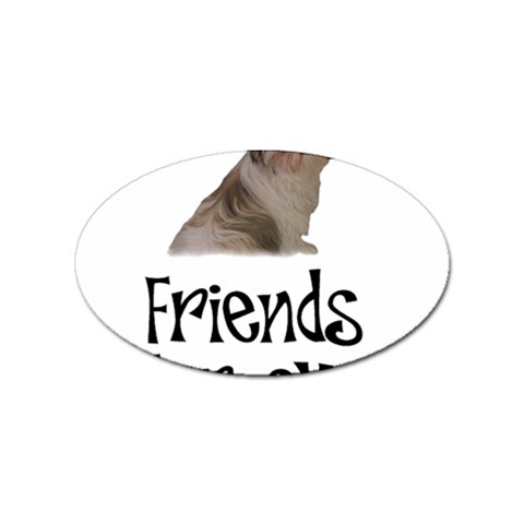 Shih Tzu friends Sticker (Oval) from ArtsNow.com Front