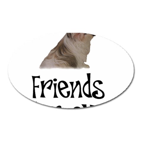 Shih Tzu friends Magnet (Oval) from ArtsNow.com Front