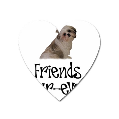 Shih Tzu friends Magnet (Heart) from ArtsNow.com Front