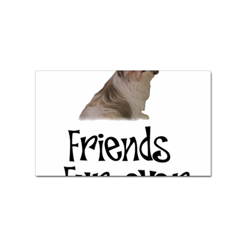 Shih Tzu friends Sticker Rectangular (100 pack) from ArtsNow.com Front