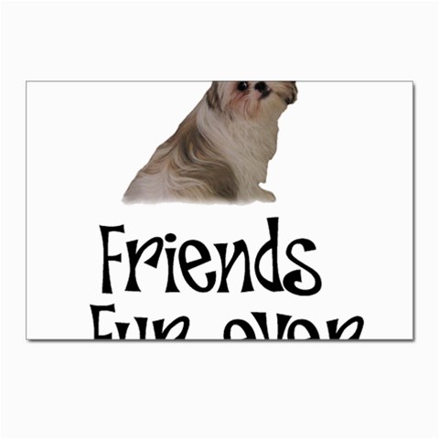 Shih Tzu friends Postcard 4 x 6  (Pkg of 10) from ArtsNow.com Front