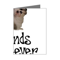 Shih Tzu friends Mini Greeting Card from ArtsNow.com Left