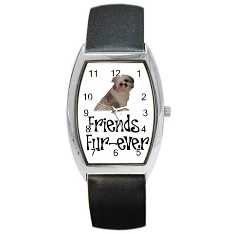 Shih Tzu friends Barrel Style Metal Watch from ArtsNow.com Front