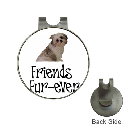 Shih Tzu friends Golf Ball Marker Hat Clip from ArtsNow.com Front