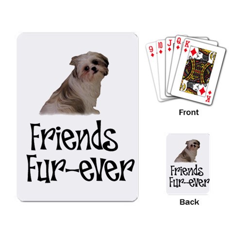 Shih Tzu friends Playing Cards Single Design from ArtsNow.com Back