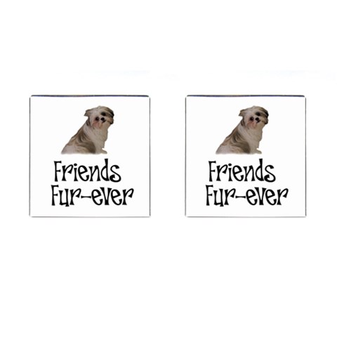 Shih Tzu friends Cufflinks (Square) from ArtsNow.com Front(Pair)