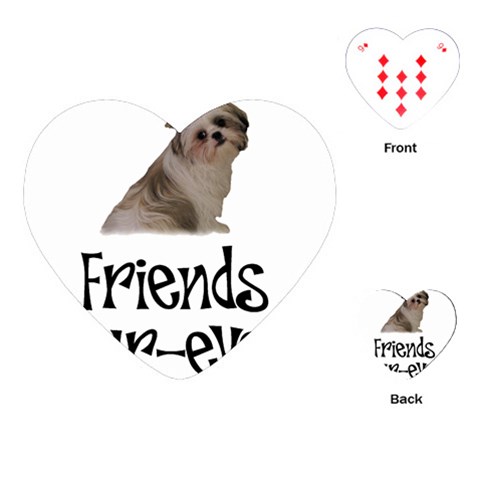 Shih Tzu friends Playing Cards (Heart) from ArtsNow.com Front