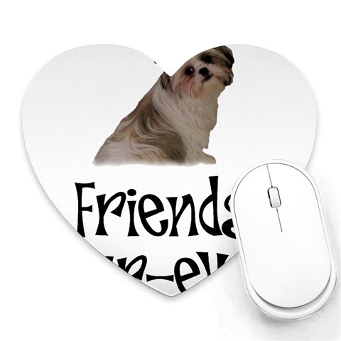 Shih Tzu friends Mousepad (Heart) from ArtsNow.com Front